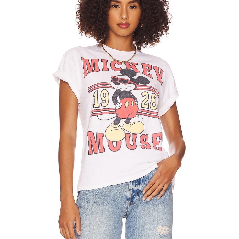 Junk Food Clothing White Mickey Mouse Graphic Tee